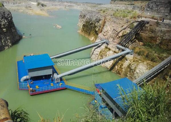 floating barge-mounted pump stations